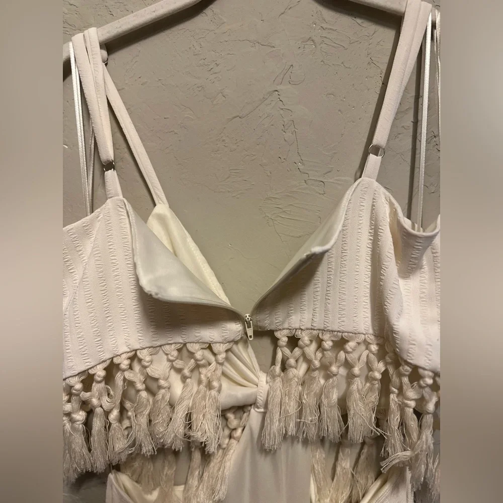 Fore White Tassel Jumpsuit - large - Picture 14 of 14